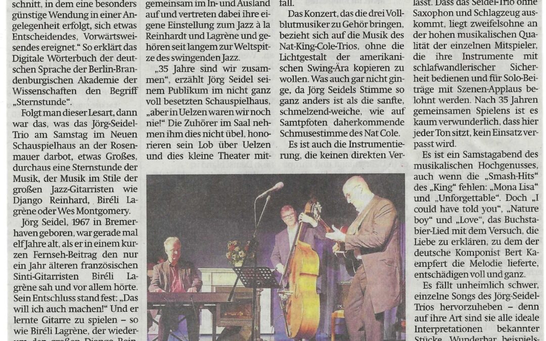 Das Jörg-Seidel-Trio im Neuen Schauspielhaus Uelzen