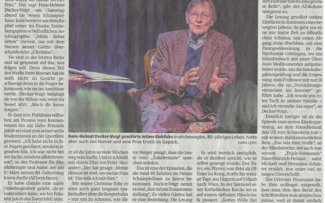 Prof. Dr. Decker-Voigt – „Mein liebes Leben“