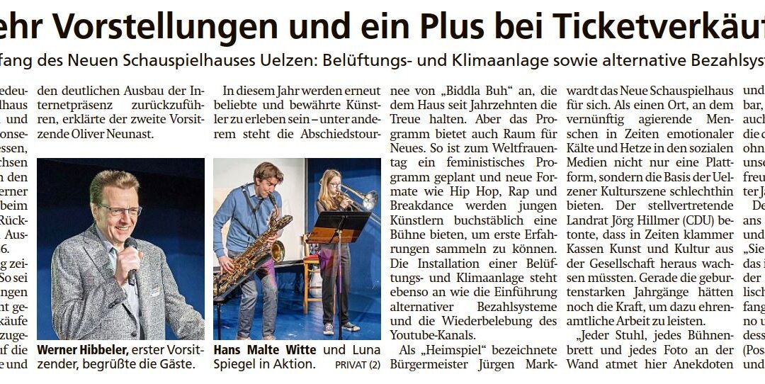 Neujahrsempfang des Neuen Schauspielhauses Uelzen – 18.01.2026